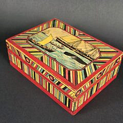 Scarce  Vintage Tony Sarg Nantucket Whaling Scene Pictorial Box, 20th century