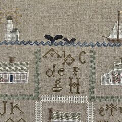 Nantucket Pictorial Needlework Fabric Sampler
