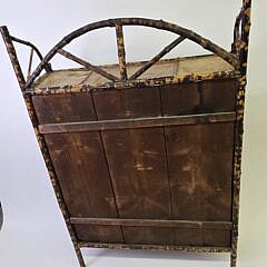 Antique English, “Tortoiseshell” Bamboo Two-Door Bookcase, 19th century