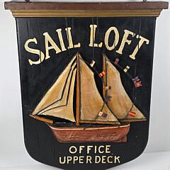 Vintage Antique Style Sail Loft Advertising Trade Sign, 20th century
