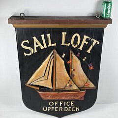 Vintage Antique Style Sail Loft Advertising Trade Sign, 20th century