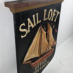 Vintage Antique Style Sail Loft Advertising Trade Sign, 20th century