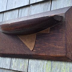 Antique Four-Lift Shipbuilders Half Hull Boat Model Wall Plaque, 19th century