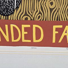 Stephen Huneck Limited Edition Serigraph Silk Screen, “Extended Family”, circa 1998