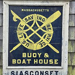 Vintage Antique Style Nantucket U.S. Life Saving Service Trade Sign