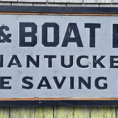 Vintage Antique Style Nantucket U.S. Life Saving Service Trade Sign