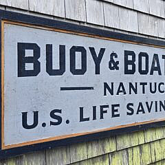 Vintage Antique Style Nantucket U.S. Life Saving Service Trade Sign
