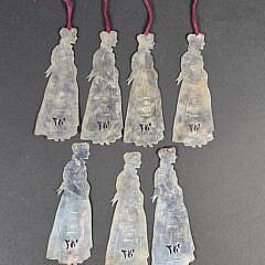 Scarce Set of Reva and Morton Schlesinger Nantucket Sterling Silver Christmas Ornaments