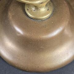Pair of Antique Brass Nautical Gimbaled Ships Candlestick Holders, 19th century