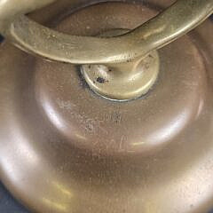 Pair of Antique Brass Nautical Gimbaled Ships Candlestick Holders, 19th century
