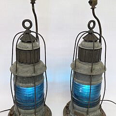Pair of Antique Peter Gray & Sons Nautical Ship Lights, 19th century