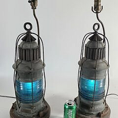 Pair of Antique Peter Gray & Sons Nautical Ship Lights, 19th century