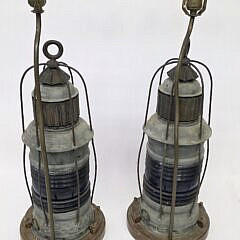 Pair of Antique Peter Gray & Sons Nautical Ship Lights, 19th century