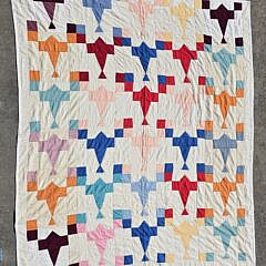 Scarce Airplane Applique Quilt, circa 1930s,