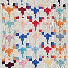 Scarce Airplane Applique Quilt, circa 1930s,