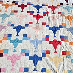 Scarce Airplane Applique Quilt, circa 1930s,