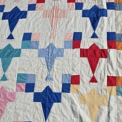Scarce Airplane Applique Quilt, circa 1930s,