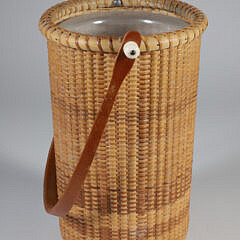 Linda Saligman Nantucket Basket Woven Wine Cooler Basket