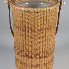 Linda Saligman Nantucket Basket Woven Wine Cooler Basket