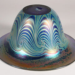 Pulled Feather Art Glass Bowl