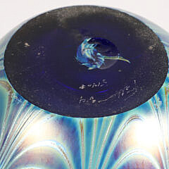 Pulled Feather Art Glass Bowl