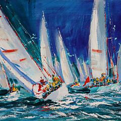 Kerry Hallam Oil on Canvas “Race Week”