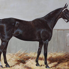 G. Price Oil on Canvas “Portrait of the Champion Horse Ivy”