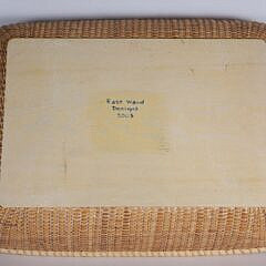 Contemporary Woven Nantucket Tray with Five Nantucket Postcards by East Ward Designs c. 2003