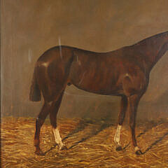 Alfred Grenfell Haigh Oil on Canvas “Dark Boy Horse”