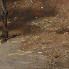 Antique Oil on Board “Horse and Foal”