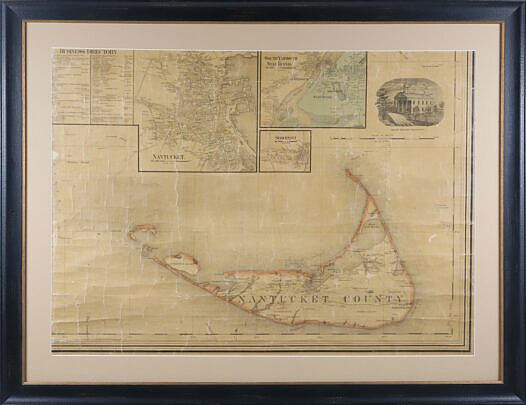 Nantucket Country Map, circa 1856