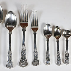 Sheffield “Kings” Pattern Silver Plated Flatware by Harrison Brothers & Howson
