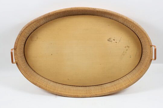 Large Nantucket Basket Woven Serving Tray.