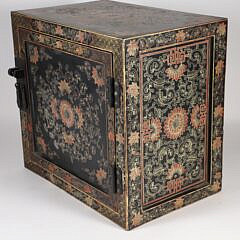 Antique Chinese Gilt Decorated Table-Top Cabinet