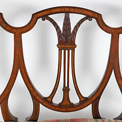 English Hepplewhite Style Triple Back Settee