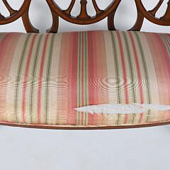 English Hepplewhite Style Triple Back Settee