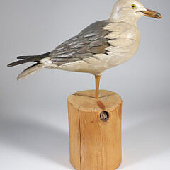 Will and Key Lako Carved Ring Billed Gull c. 1986