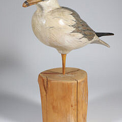 Will and Kay Lake Carved Ring Billed Gull, circa 1986