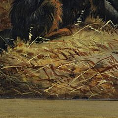 William Bright Morris Oil Painting “Two Terriers and Mouse Trap”