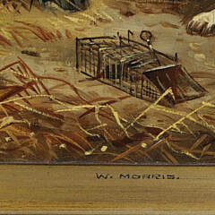 William Bright Morris Oil Painting “Two Terriers and Mouse Trap”