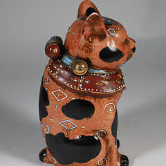 Vintage Japanese Kutani Maneki Neko Lucky Cat