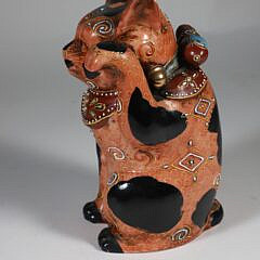 Vintage Japanese Kutani Maneki Neko Lucky Cat