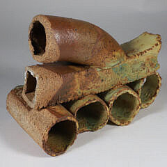 Contemporary Ceramic Pipe Sculpture