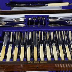 Sheffield Ivorine-Handled Stainless Steel Flatware in the Old English Pattern by Viner’s LTD