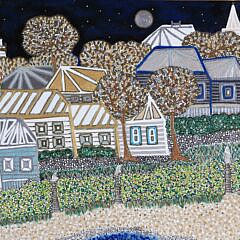 Deborah Vanderwolk Oil on Canvas “Full Moon After Midnight”, circa 2014