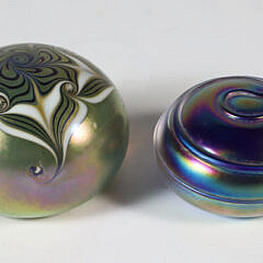 Two Glass Paperweights