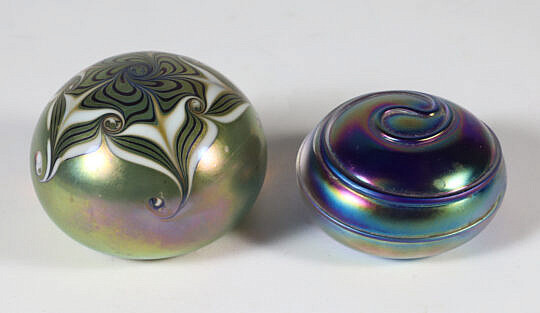 Two Glass Paperweights