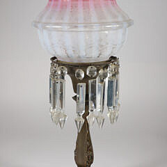 Vintage Vianne Ombre Frosted Glass Astrol Lamp Swag Shade