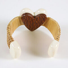 Michael Kane Woven Nantucket Heart Cuff, circa 2010