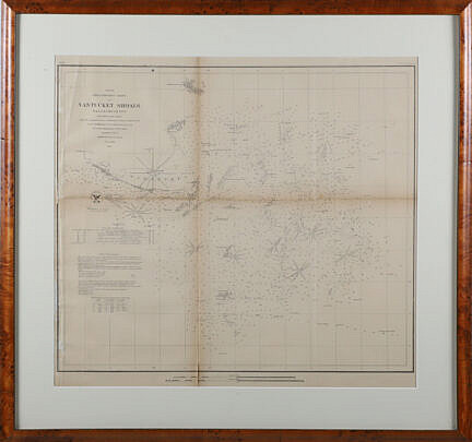 1854 "Preliminary Chart at Nantucket Shoals" Map